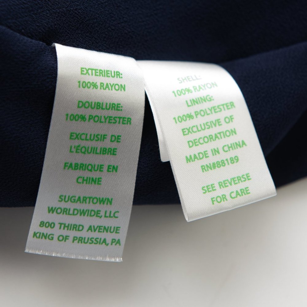 Lilly Pulitzer Owen Dress Trapeze Mini Beaded Rayon True Navy Blue Gold Size XXS - Picture 5 of 7